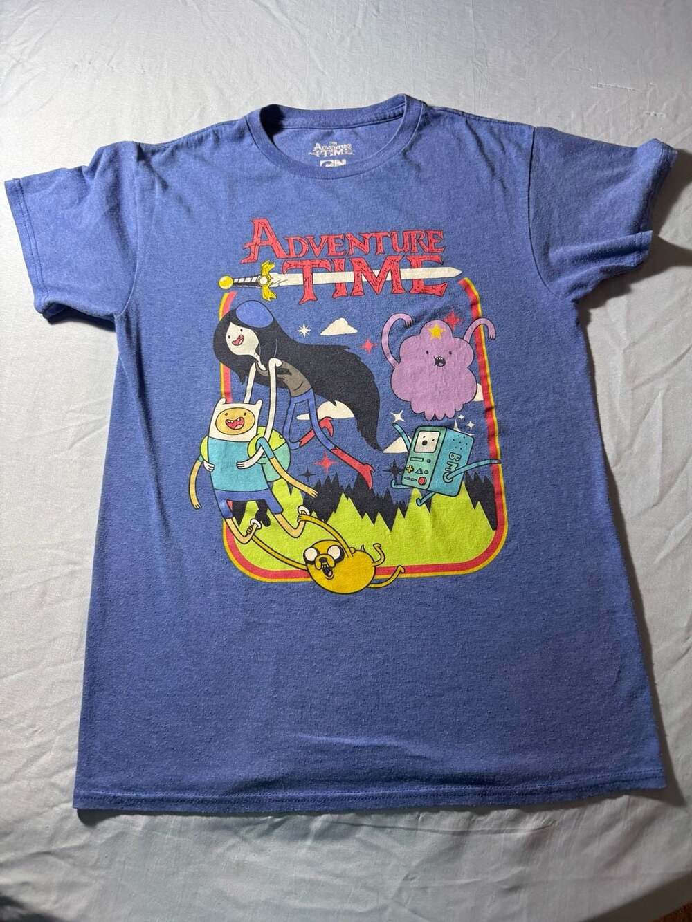 Adventure Time Finn And Friends Series Logo Adult T-Shirt, Small